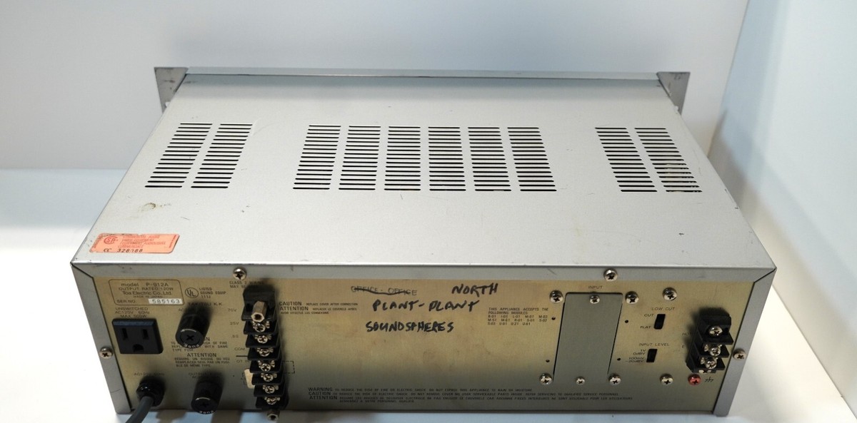 TOA 900 Series Amplifier P-912A | eBay