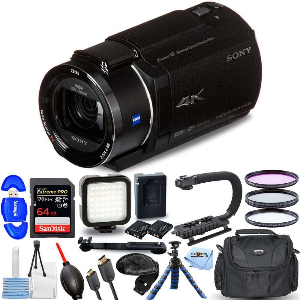 Sony FDR-AX43 UHD 4K Handycam Camcorder - 15PC Accessory