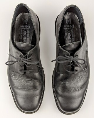 Mephisto Goodyear Air-Relax Leather Cap Toe Derby Oxford Shoes Black Mens 11.5 Mephisto | Shoes | Mephisto Air Relax Black Leather Oxford  main image 4