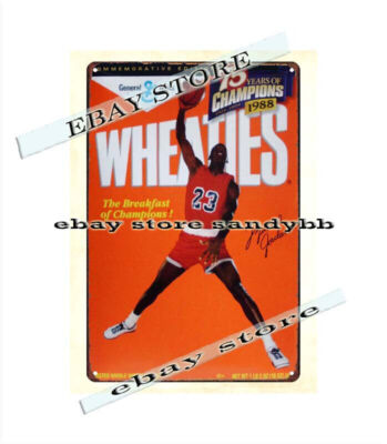 collective tin 1999 Wheaties Cereal Box 75 Years Of Champions metal tin sign