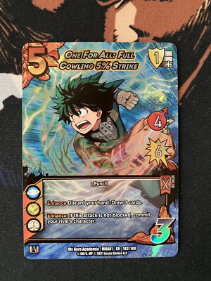 My Hero Academia CCG One For All: Full Cowling 5% Strike SR Pack Fresh 