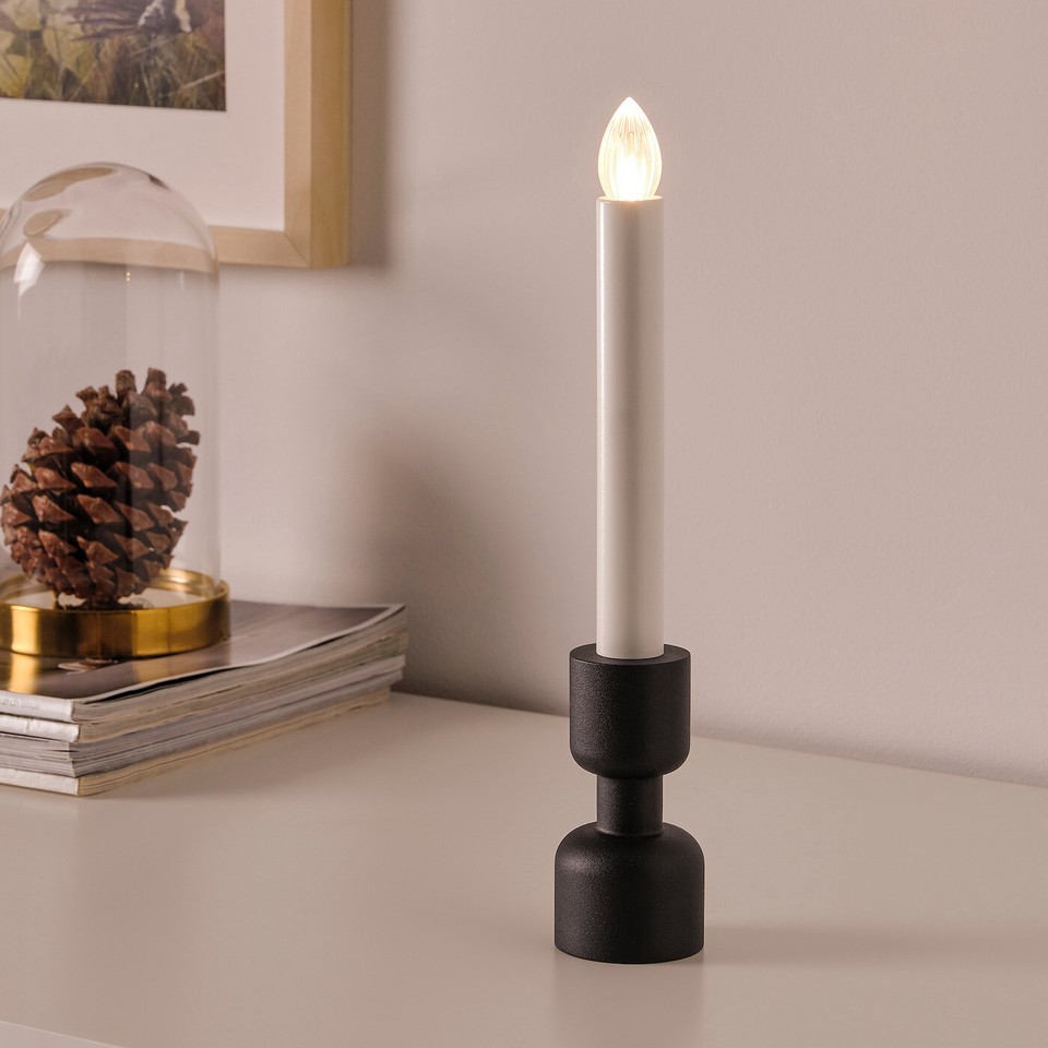 IKEA STRALA STRÅLA LED Candle Holder Batteryoperated Black 11" 705.824