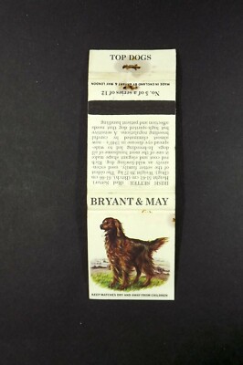 Streichholzheft Bryant & May Platzhund Info Irish Setter BK1594