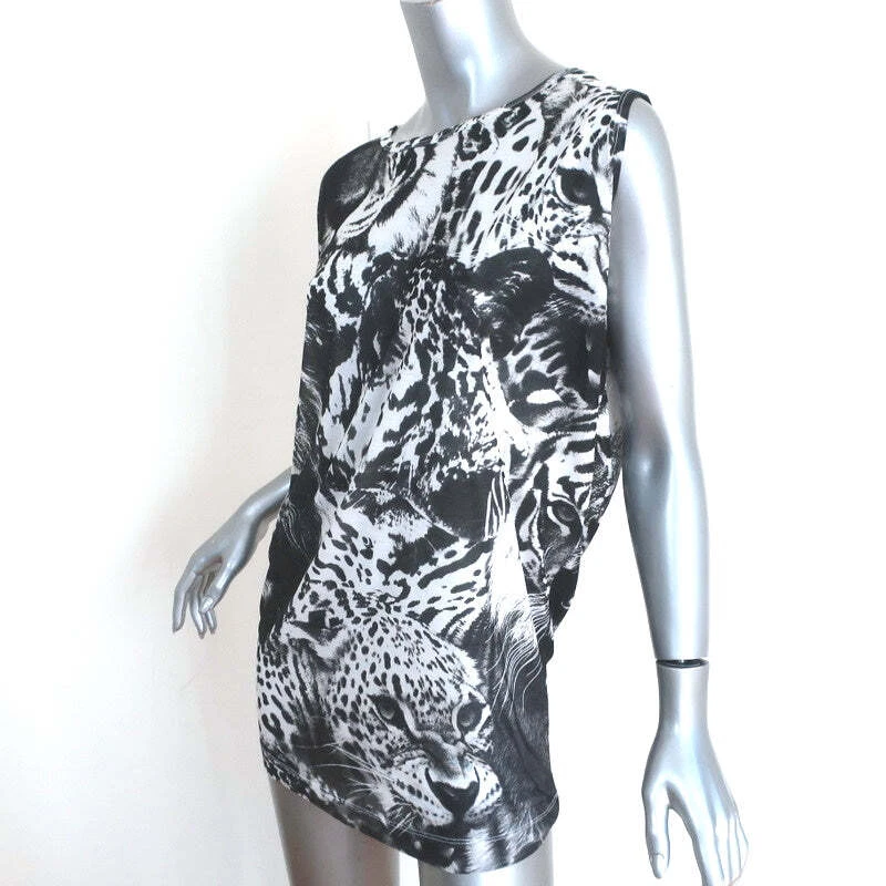 Top Stella McCartney blanco/negro estampado animal jersey talla 38 túnica sin mangas Foto 2 de 4
