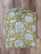 25 Yard Hand Block Print Handmade Cotton Indian Natural Sanganeri Print Fabric