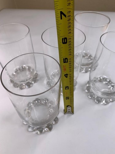 "Vasos de patas de vidrio Candlewick 5 vintage imperiales de mediados de siglo 4 5/8" - Imagen 6 de 7
