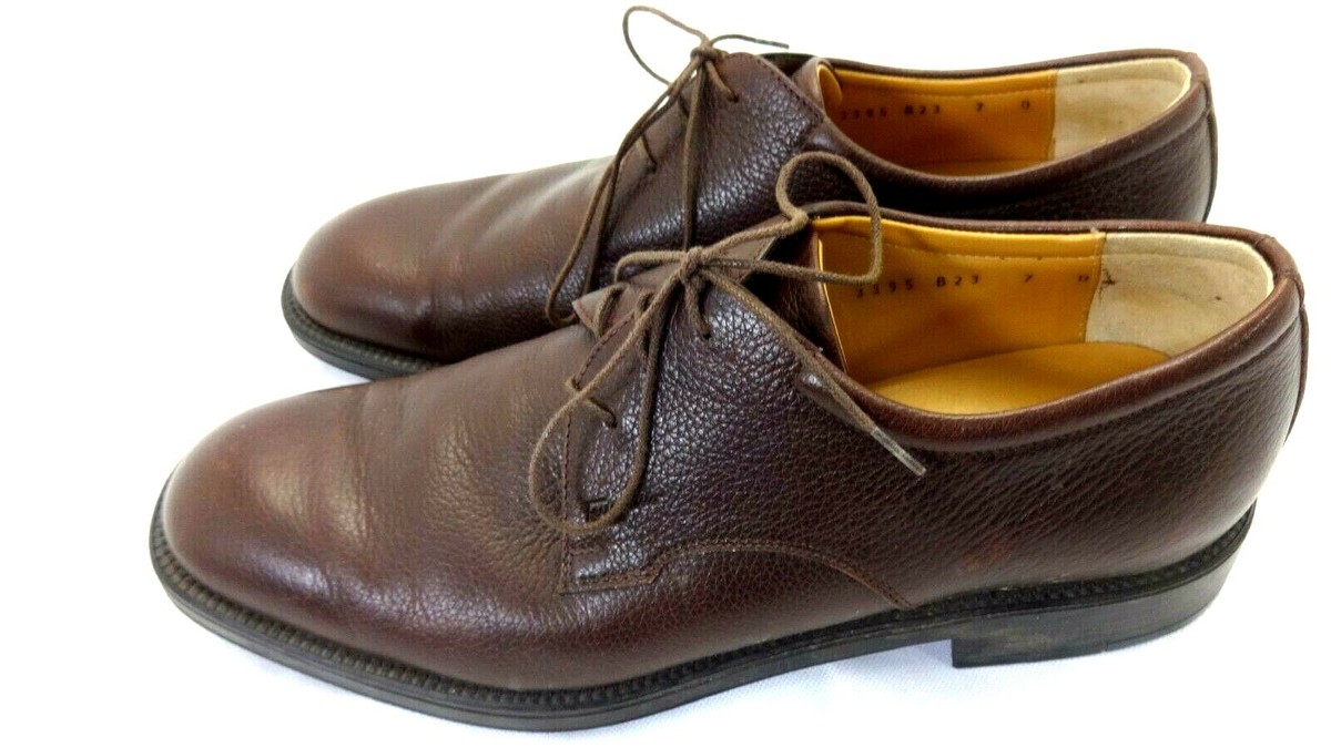 Salvatore Ferragamo Brown Leather Split Toe Lace Up Oxfords Shoes Men\'s 7 D Salvatore Ferragamo Leather Upper Oxford Dress Shoes for Men  main image 4