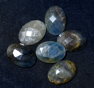 6 pcs Untreated 68.65 CT Natural Bi-Color Madagascar Sapphire Loose Gemstone