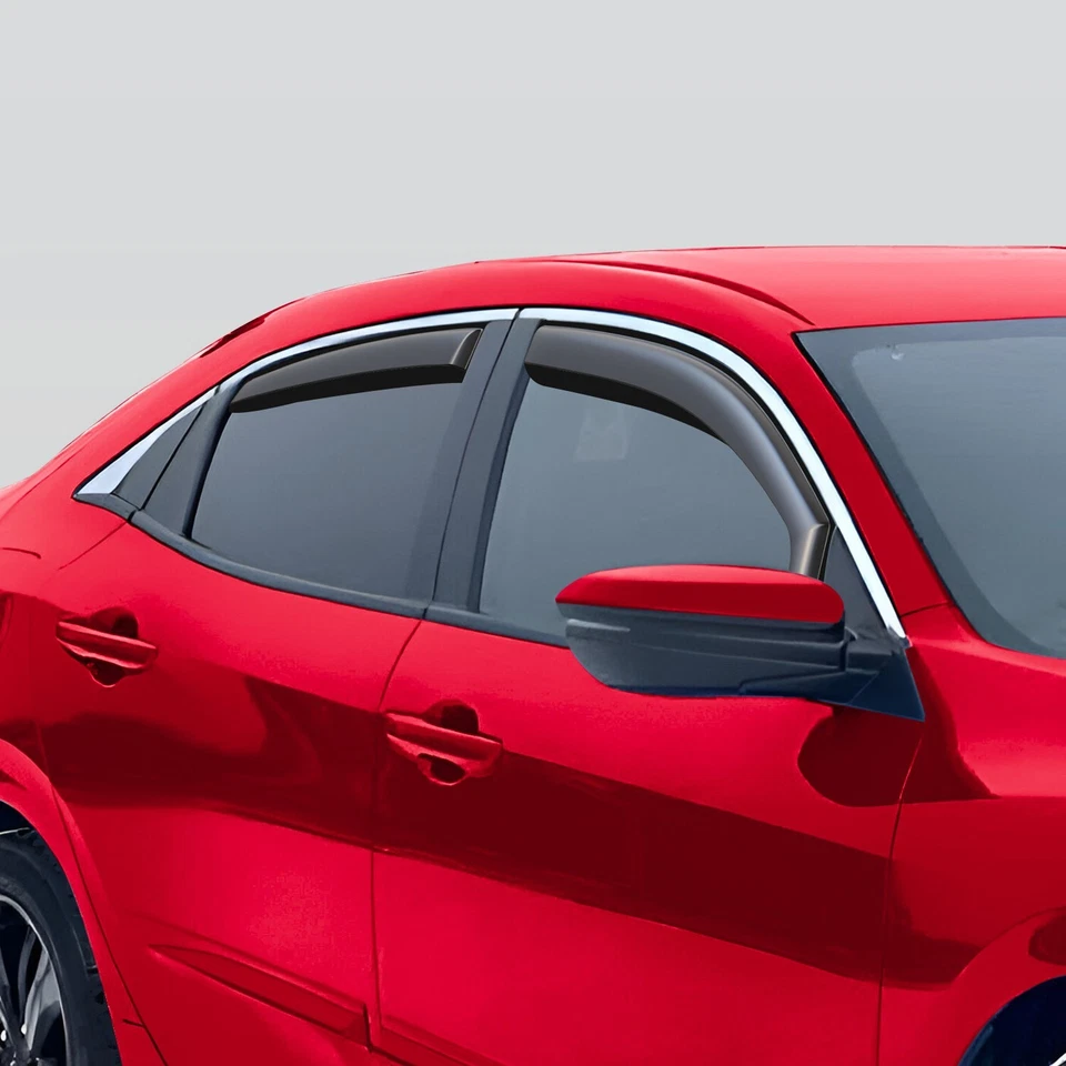 Protetores de chuva viseiras de ventilação sombra para 2016-2021 Honda Civic Sedan - Imagem 3 de 4