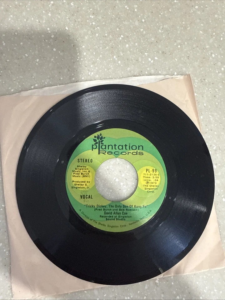 Rare Country 45 - David Allan Coe - How High's The Watergate, Martha- Plantation - Image 2 of 2