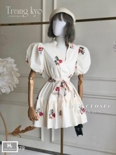 Floral Embroidery Mini Dress 