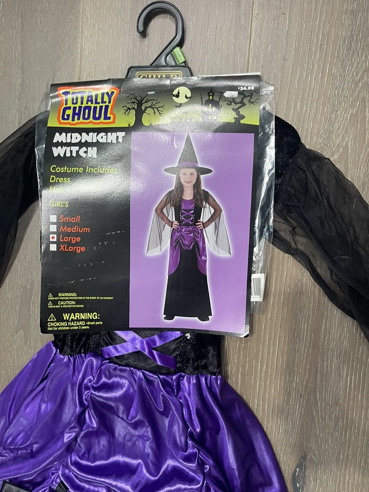 Disfraz de bruja de medianoche Totally Ghoul para niño. Nuevo con etiquetas XL Foto 2 de 3