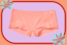 XL NO SHOW NEON Peach Orange Stretch Victorias Secret PINK Boyshort Brief Panty