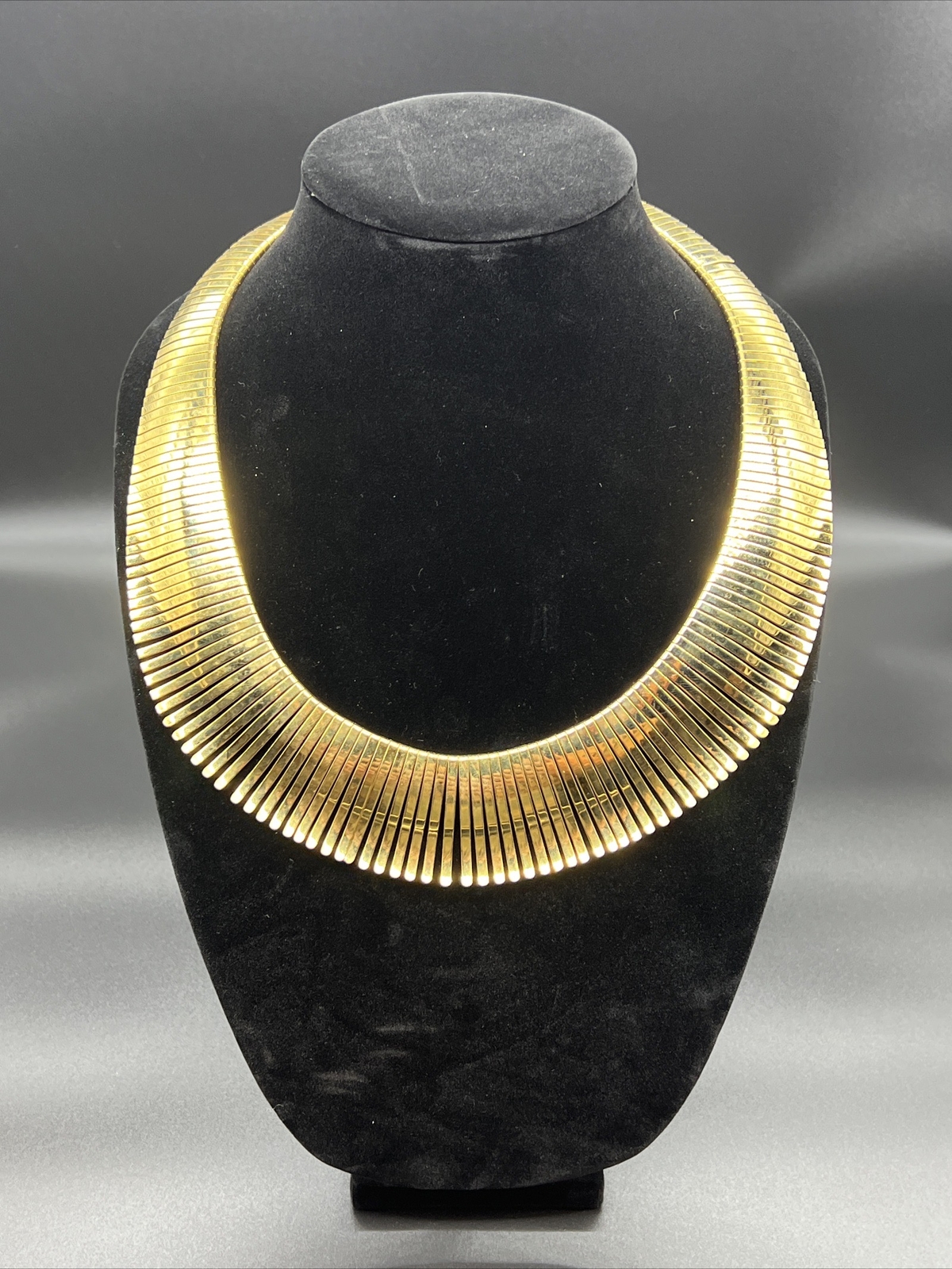 Vintage Cleopatra Fringe Style Necklace Gold Tone Egy… Gem