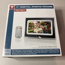 TRUTECH 7-Inch DIGITAL PHOTO FRAME Black/ White A60P0315 NEW