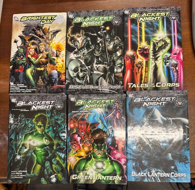 DC Comics (6 Volumes) 1 Vol Brightest Day & 5 Vols - Blackest Night (Hardcover)
