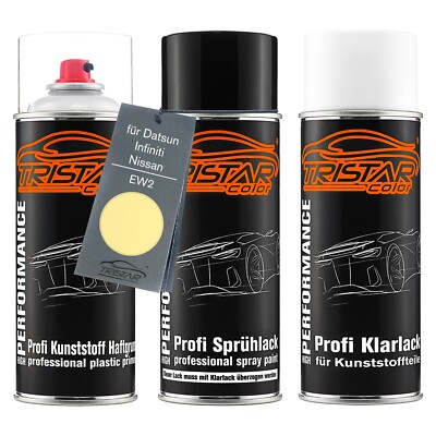 Lack Spraydosen Set Kunststoff für Datsun Infiniti Nissan EW2 Light Yellow