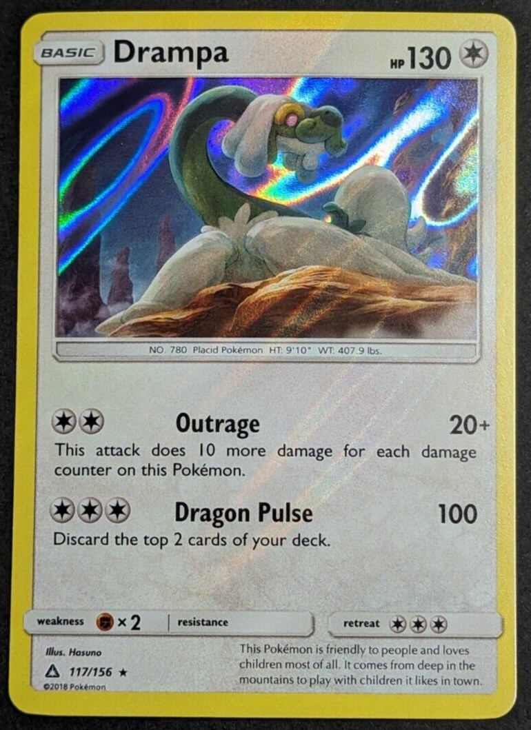 Drampa Holo NM 117/156 Ultra Prism Pokemon Card