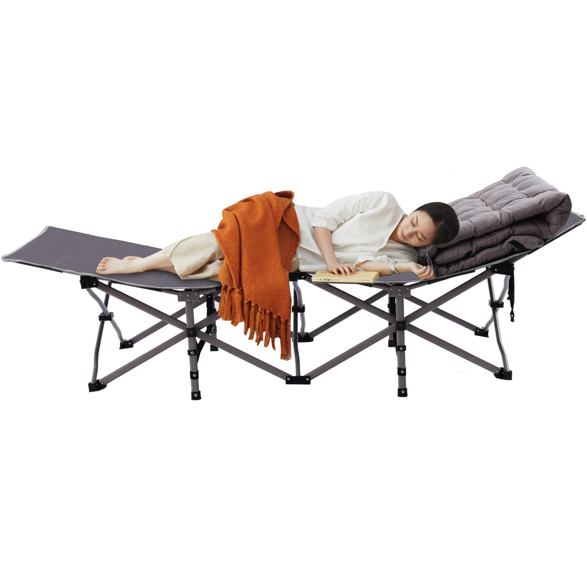 REDCAMP Folding Kids Cot With Removable Sleeping Bag,