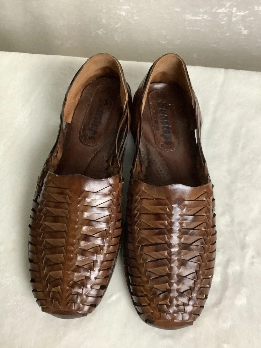 Sunsteps Mens 7.5 Hand Woven Leather Huarache Sandals Buckle Strap Shoes Amazon.com | Sunsteps Rocky Men main image 4