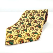 Tommy Hilfiger Luxury Tie Medieval Shield Tent Rampant Lion Silk Necktie 58 x 4