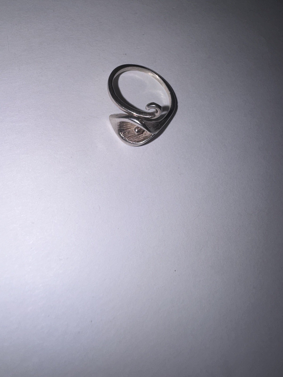 Silver Wrap Adjustable Artistic Asymmetrical Hand… - image 1