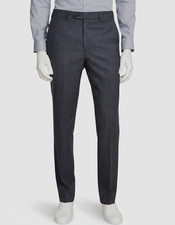 Michael Kors Men's Gray Sharkskin Classic Fit Wool Stretch Suit Pants Sz 34W 30L