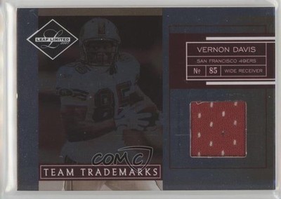 2007 Leaf Limited Team Trademarks Materials 64/99 Vernon Davis #TT-5 0af