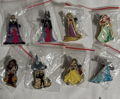 #ad Disney Villains PRINCESS MALIFICENT HADES QUEEN OF HEARTS ETC Pins lot of 8 $19.00