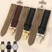 14-21mm for TISSOT Brown Genuine Leather watchStrap Band Croco Style BuckleClasp