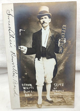 1900's B. Frank Seitz Vaudeville Comedian White Black Bird Comic RPPC