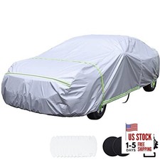 Car Cover Waterproof All Weather 6 Sedan Length 176-184 inch Sedan-Sliver