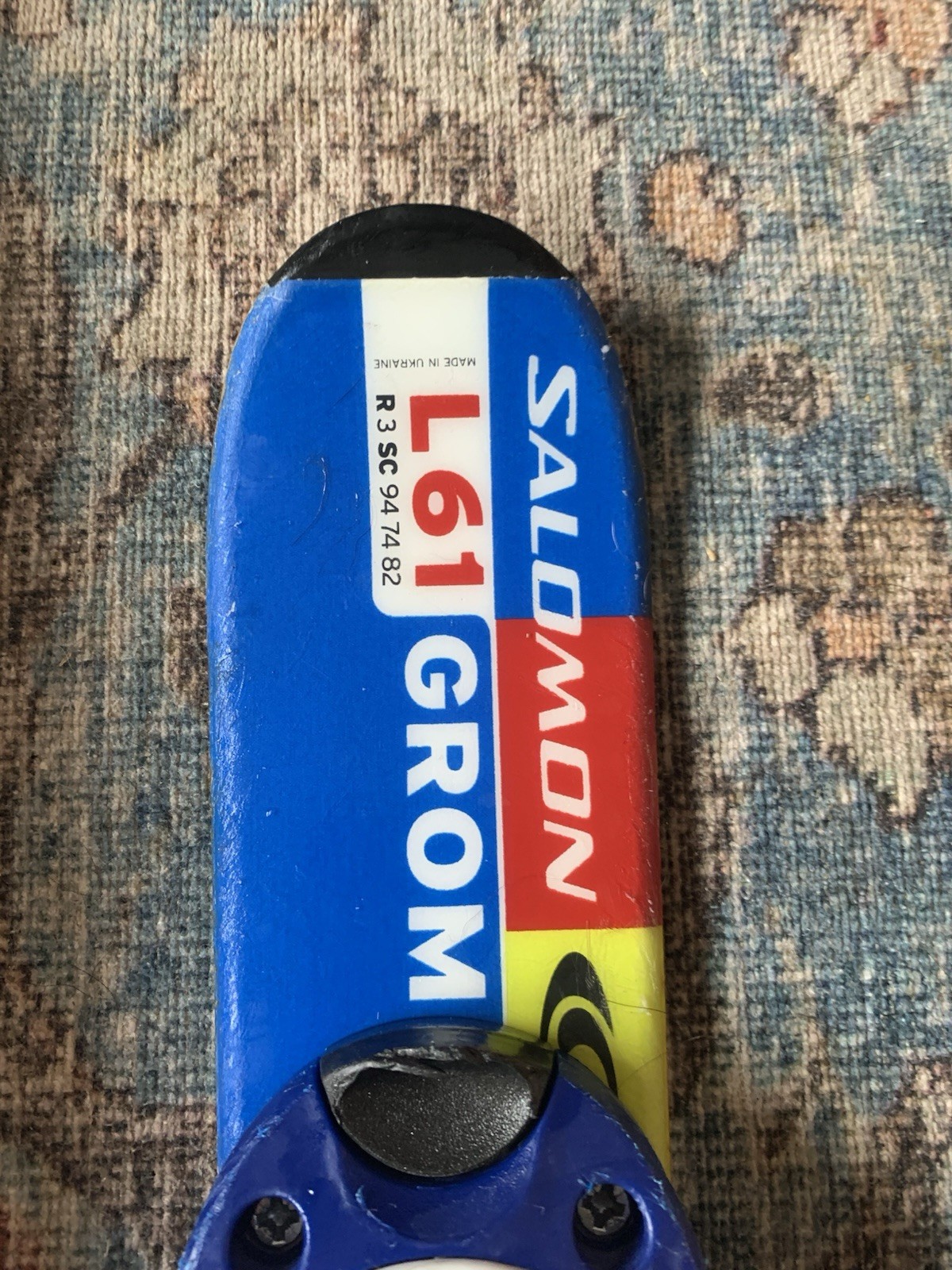 SALOMON GROM sci mini sci corto trick con guinzaglio ROSSO BIANCO BLU 61 cm