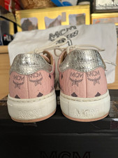 MCM Low-Top Sneaker Leder Rosa/Weiß/Silber L...