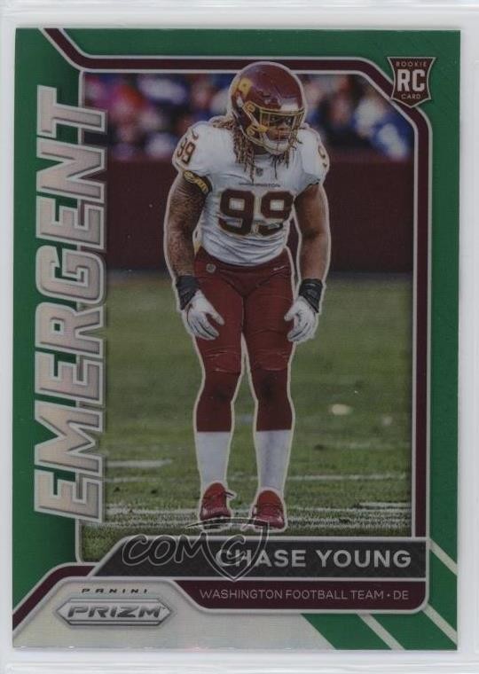 2020 Panini Prizm Emergent Green Prizm Chase Young #15 1em1