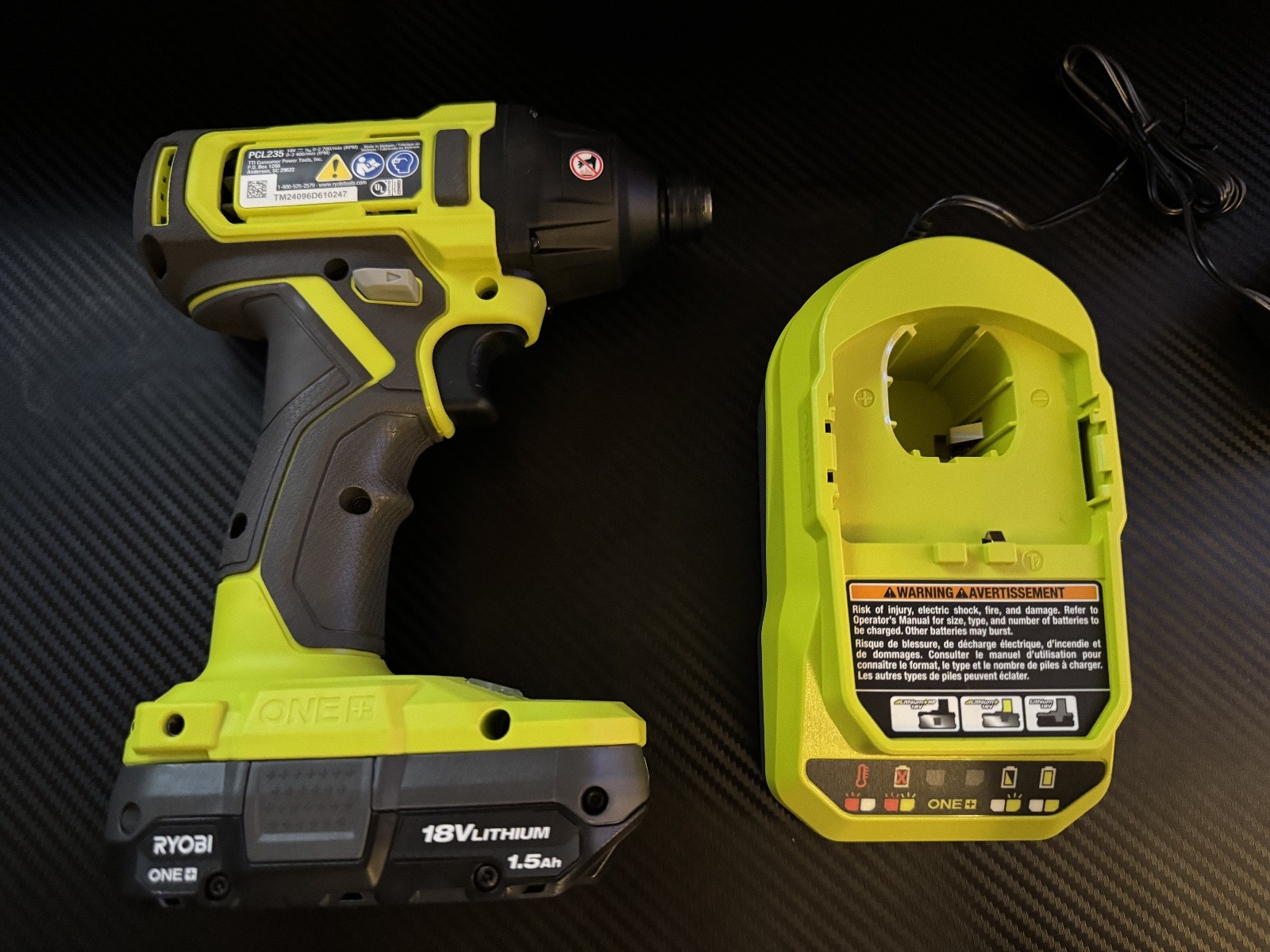 Ryobi ONE+ PCL235 18V Impact Driver W/ Battery & Charger - No Box