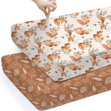 BROLEX Baby Fitted Crib Sheets: Kid Sheets 52X28 Inch, Squirrel foliage