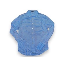 C5 Robert Graham French Cuff Long Sleeve Shirt Top Blue Large herringbone