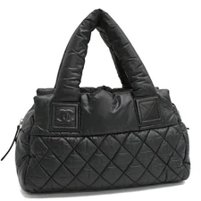 Chanel Quilted Handbag A48619 Cocoon Matelasse Nylon Black COCO COCOON r0_1213