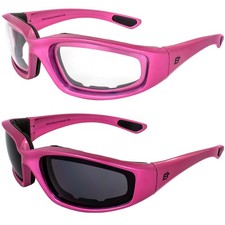 2 Pairs of Birdz Eyewear Oriole Anti-Fog Padded Motorcycle Sunglasses