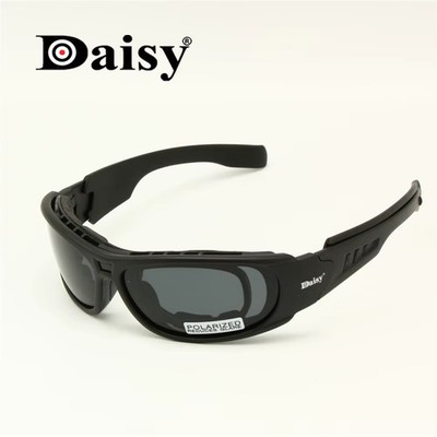 Daisy C6 Polarized Ballstic Army Sunglasses Military Goggles Rx Insert 4 Lens Ki
