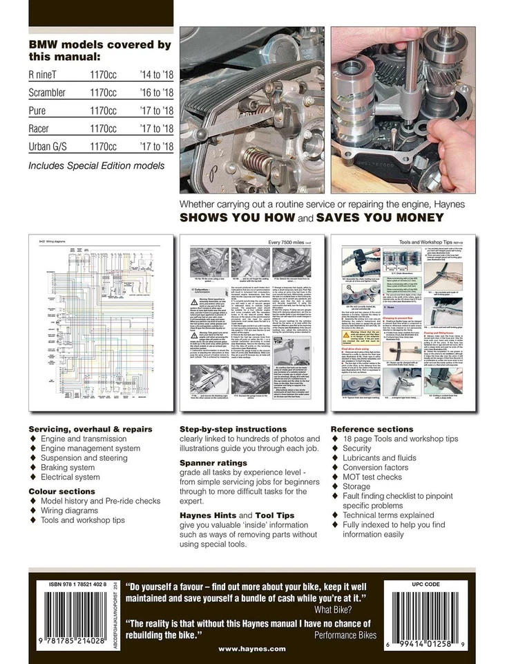 BMW R nineT (2014-2018) Haynes Repair Manual - Image 2 of 4