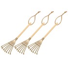 3Pcs Miniature Rake Model Decor Iron Rake Model Mini House Decor Scene Layout Pr