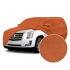 For Chevy Suburban 49-54 Satin Stretch Indoor Inferno Orange Custom Car Cover