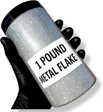 LiME LiNE 1 lb Metal Flake .008 Silver -Automotive Grade for Custom Paint, Rides