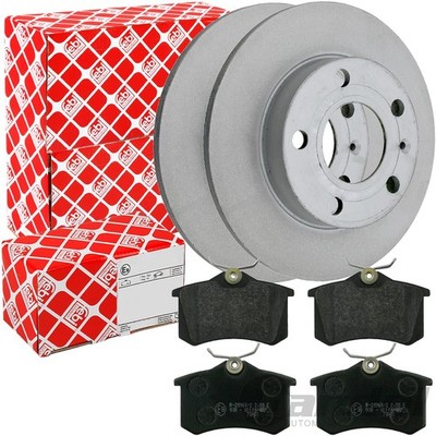FEBI BREMSSCHEIBEN 245mm+ BELÄGE HINTEN passend für AUDI A4 B6 B7 8E 1KD 2000-08