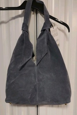 NWT Divina Firenze Suede Slouchy Hobo With Knots Size Large