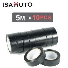 10PCS Black 5M Electrical Tape Wire Harness Wiring auto truck