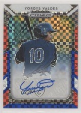 2019 Panini Prizm Draft Picks Red White & Blue 64/99 Yordys Valdes #85 Auto n1u