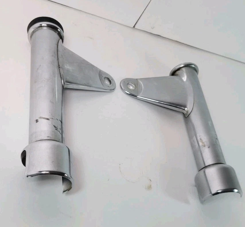 Soportes faros izquierda derecha Honda Hawk CB400T CB400 1978 cromo Japón OEM Foto 3 de 4